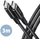 Кабел AXAGON USB-C - USB-C, USB 2.0, PD 60W 3A, ALU, плетенка, 3m, црна боја