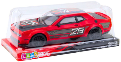 Lodër makinë sportive Racing, me shtytje te rrotat mbrapa, plastike, e kuqe