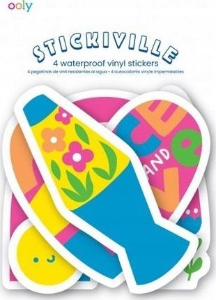 Sticker vinyl Ooly Stickiville Peace and Love, ngjitës dekorativ, shumëngjyrësh
