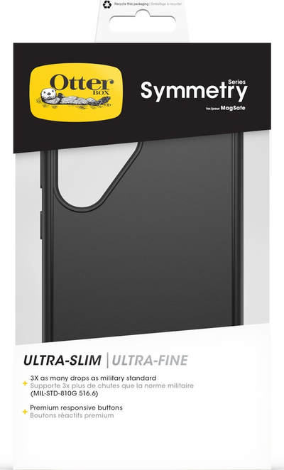Mbështjellëse Samsung Otterbox Symmetry Magnet për Galaxy S25 Ultra, magnetike, e zezë