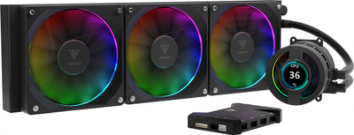Ftohës uji për CPU Gamdias Chione P3 360U, 360mm, RGB, i zi