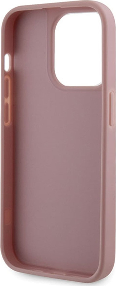 Husë telefoni Guess GUHCP14LHDGTPP për iPhone 14 Pro, hardcase me rhinestone, rozë