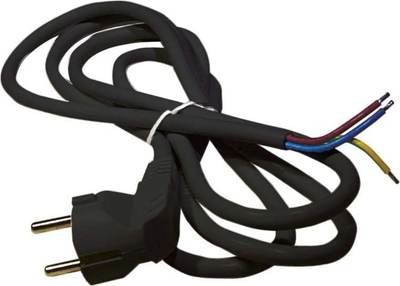 Kabllo lidhëse Emos H05VV-F S18312, 3 x 1mm², 2m, i zi