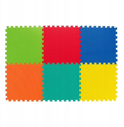 Tapet edukativ Spartan Sport Puzzle, antirrëshqitës, me ngjyra shumëngjyrëshe