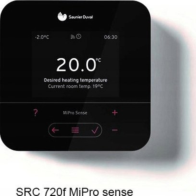 Termostat pa tela Saunier Duval SRC720f MiPro Sense, komandë e zgjuar e ngrohjes, për kazan Isofast dhe Isotwin