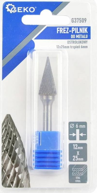 Freza rrotulluese për hekur, tungsten karbid, 12x25mm, trungu 6mm