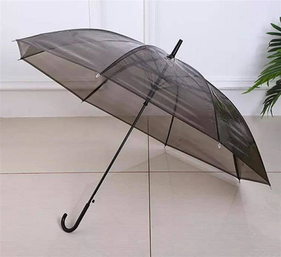 Çadër transparente Gonga Black, 93cm, që s’e ha era, transparente me të zezë