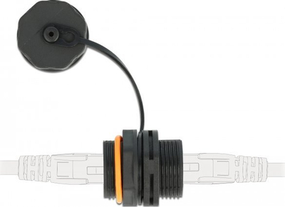 Konektor kablli rrjeti Delock 86694, RJ45 Cat.6A, IP68, i zi