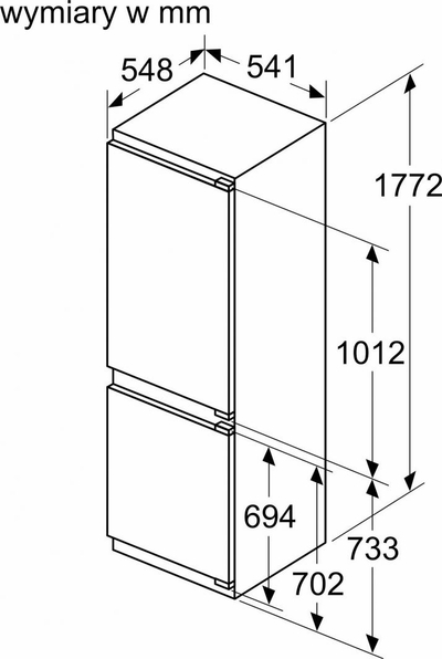 Frigorifer Bosch KIN86VFE0, 260 l, i bardhë
