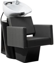 Lavaman parukerie Gabbiano Ankara, karrige ergonomike, i zi