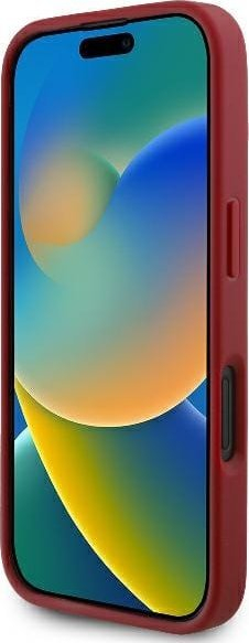 Mbrojtëse telefoni Karl Lagerfeld KLHCP16SPQDSMGR, për iPhone 16 6.1", hardcase lëkurë, e kuqe