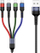 Kabllo Usams USB-A - USB-C, microUSB, 2x Lightning, 0.35m, e zezë