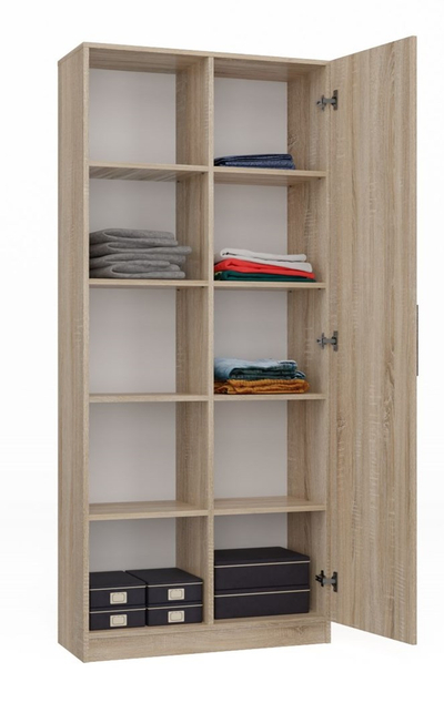 Raft librash Topeshop Large, 10 rafte, 80x30x182 cm, sonoma oak