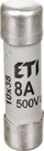 Siguresë cilindrike ETI (002620006), 10x38mm, 8A, 500V
