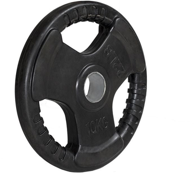 Disk olimpik gome HMS TOK10, 10 kg, vrimë 51 mm, ngjyrë e zezë