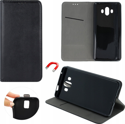 Këllëf portofol Smart Magneto për Oppo A58, me magnet, me suport për me e ngrit telefonin, ngjyrë e zezë