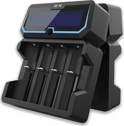 Karikues baterish XTAR X4, 4 vende karikimi, ekran LCD, i zi