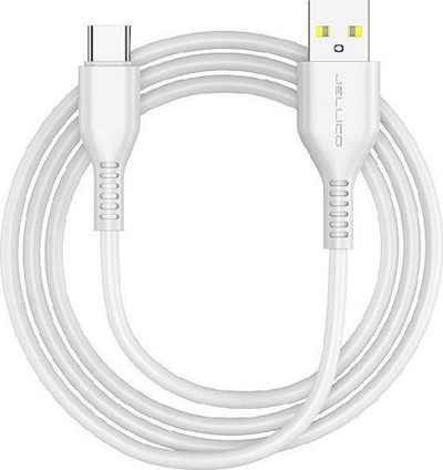 Kabllo USB Jellico KDS 30, USB A në USB C, 1 m, e bardhë