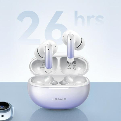 Kufje wireless Usams X-don Series TWS, Bluetooth 5.3, ENC, ngjyrë vjollcë