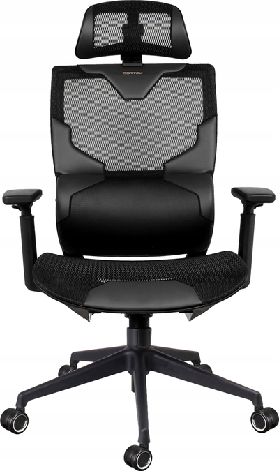Karrige zyre edhe gaming CORTEK VISION, rrjetë ergonomike, e zezë
