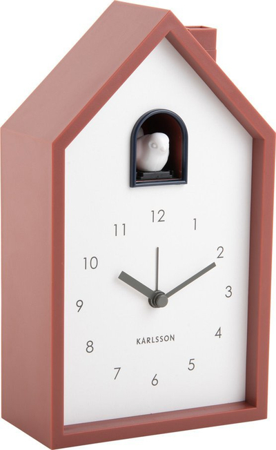 Будилник Karlsson Modern Cuckoo, механизам кукавица, модерен дизајн