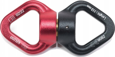 Swivel për aerial Tiguar KR2200, ngarkesa 28 kN, i kuq e zi