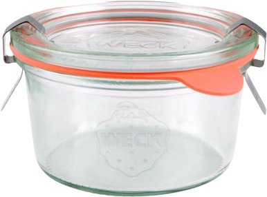 Set kavanoza qelqi Bokocook Weck, 12 copë, 5.5oz, me kapak qelqi të tejdukshëm
