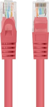 Kabllo rrjeti Lanberg Patchcord, Cat6 UTP, 1m, paketim 10 copë, e kuqe
