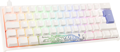 Tastierë gaming Ducky One 2 Pro Mini White Edition, 60%, Cherry MX Brown, e bardhë