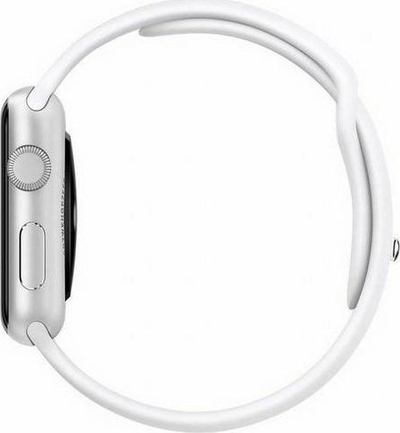 Rrip dore Mercury Silicone për Apple Watch 38/40/41 mm, silikon, i bardhë