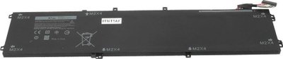 Bateri laptopi Mitsu Dell XPS 15 9550 6GTPY, 8500mAh, e zezë