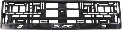 Kornizë targe Slide License Plate Frame, plastike, standard evropian, e zezë
