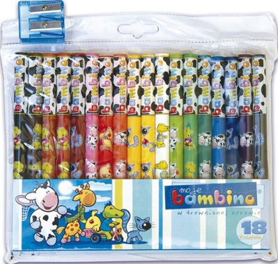 Set ngjyra druri dhe mprehëse St. Majewski Bambino, 18 ngjyra