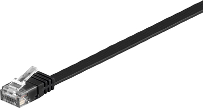 Kabllo rrjeti Microconnect V-UTP6015S-FLAT, Cat6, 1.5 m, e zezë