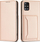 Mbulesë telefoni Hurtel Magnet Card Case për Samsung Galaxy A13 5G, me xhep për karta, me mbajtëse, rozë
