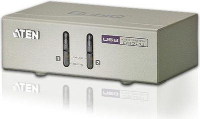 Switch KVM Aten CS72U, 2 porta, USB VGA, me audio