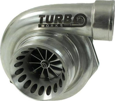 Turbinë TurboWorks GTX3582R DBB CNC, flanxhë T3, 4-bolt 0.82AR, ngjyrë argjend