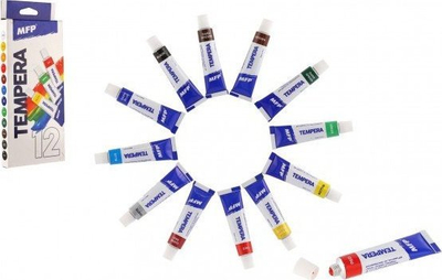 Set tempera MFP, 12 tuba, 12 ml