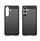 Mbrojtëse telefoni Hurtel Carbon Case për Samsung Galaxy S25 Edge, silikoni, e zezë