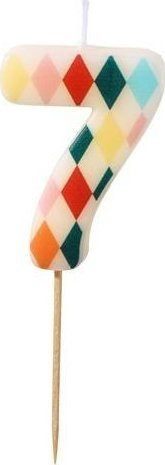 Qiri dekorativ Basic Harlequin, numri 7, 5.5cm, shumëngjyrësh