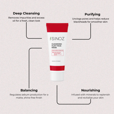 Maskë balte për fytyrë Sinoz, 50ml