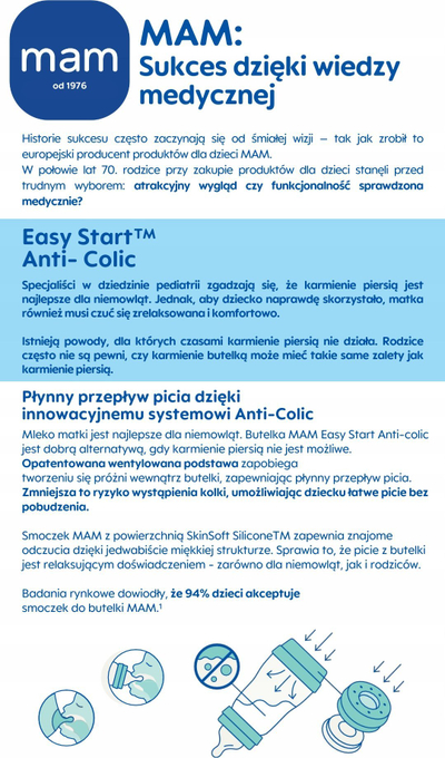 Biberon MAM Perfect Start Anti-Colic Planet Love, 320ml, nga 4 muaj, për djem