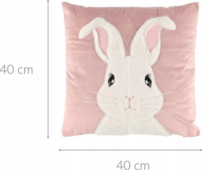 Jastëk dekorativ Rabbit Cushion, 45x45cm, poliester, shumëngjyrësh
