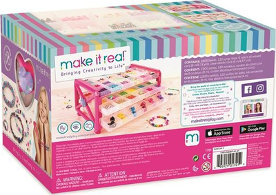 Set për bizhu Ultimate Bead Studio, 2600 rruaza, charms zbukurues, kuti me ngjyra për ruajtje