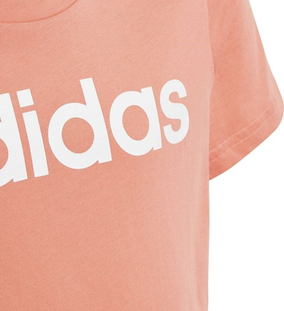 Bluzë sportive Adidas LIN Tee Jr IC3153, pambuk, për kalamaj, e bardhë