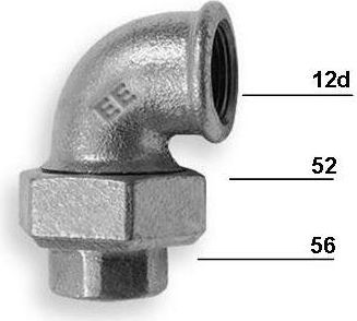 Bërryl konik dyfishtë Odlewnia Zawiercie, 3/4", i galvanizuar