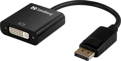 Adapter video Sandberg DisplayPort në DVI, 1080p, 60Hz, i zi