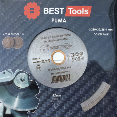 Disk diamant BEST Tools TDC250PRO7, 250mm, bosh 32/25.4mm, ngjyrë argjendi