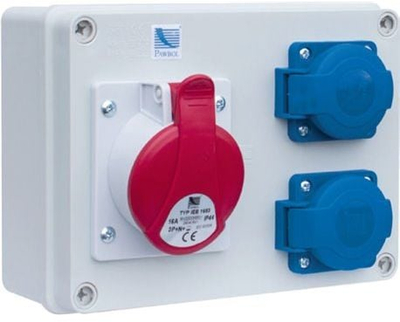Panel shpërndarës fiks Pawbol R-BOX 190, 1x32A 5P, 2x250V, IP44