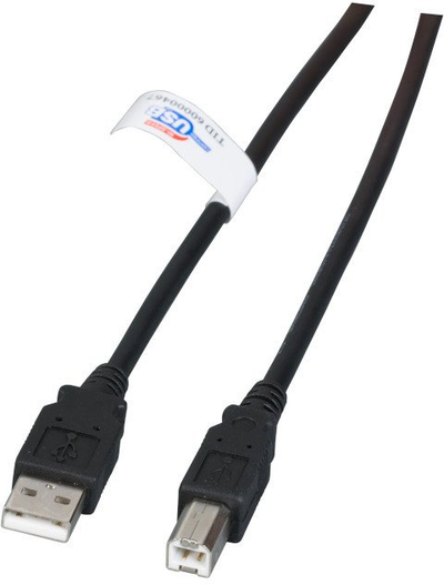 Kabllo USB EFB Elektronik K5203.0,5, USB A në USB B, 0.5m, e zezë